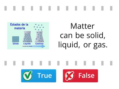 States of Matter: True or False Worksheet