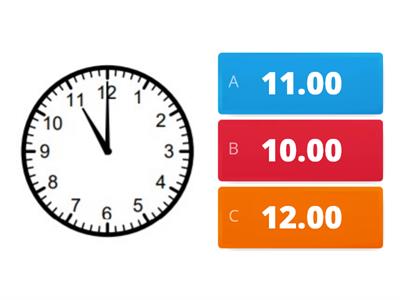 Zegary pełne godziny (klasa 1a) 