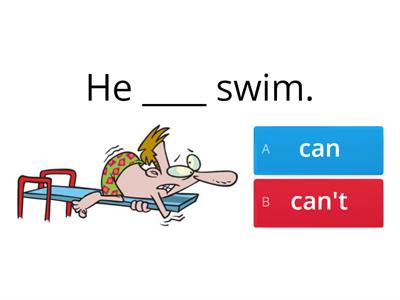 Sports and activities | Can or can't? - Modal verb - Quiz