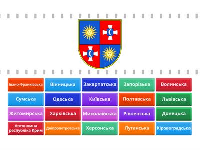 Герби областей України (1 частина)