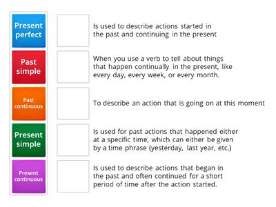 Match the tenses 