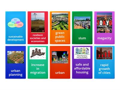 (Tiles) Sustainable Development Goal 11 -- Vocabulary (Section B) 