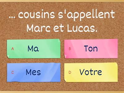 Beginner 2 L3 Les Adjectifs possessifs