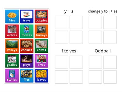 Plurals with y and f