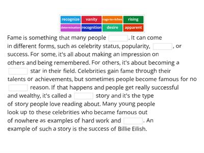 Fame (idioms and phrases)