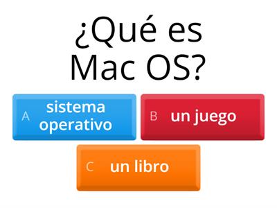 Cuestionario Siatema Operativo Mac OS 