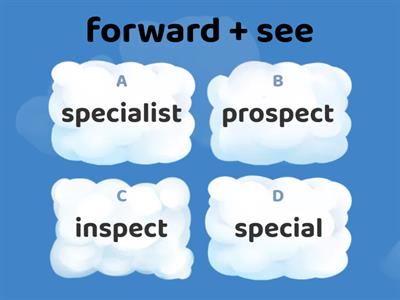 Root #6 spect,spec, spic- Quizshow