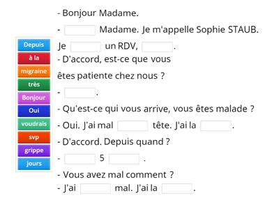 Je prends RDV chez le médecin au secrétariat