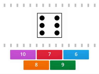 Numbers 6-10 matching pictures to numbers