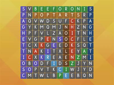 food word search