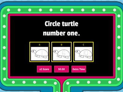 2. Numbers- Circle the turtles