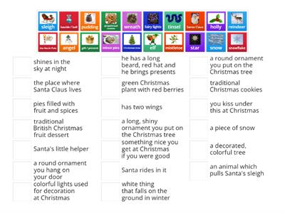 Christmas vocabulary (definitions easy)