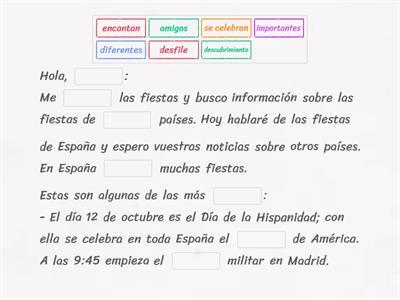 Fiestas españolas texto