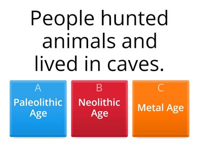 Stone Age and Metal Age - Quiz