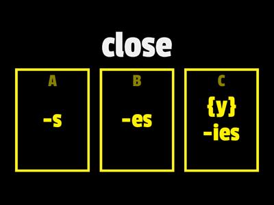 Present Simple (s/ es/ ies)