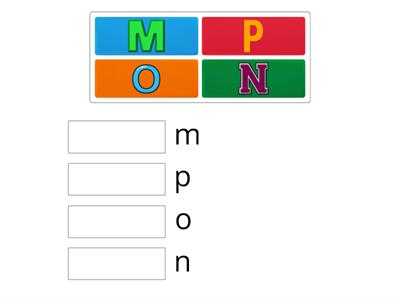 Letters M,N,O,P