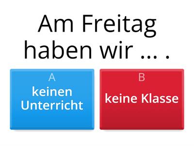 Deutsch A2 - Vokabelquiz 3