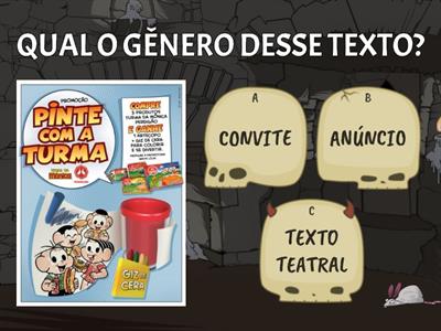 REVISÃO: ANÚNCIO, TEXTO TEATRAL E  CONVITE- 2º ANO