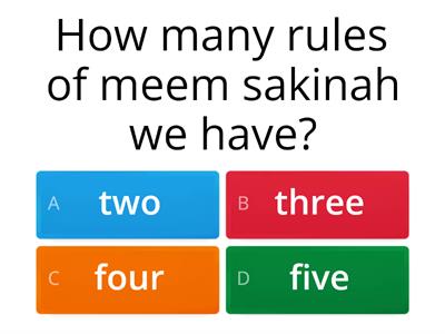 Rules of meem sakinah