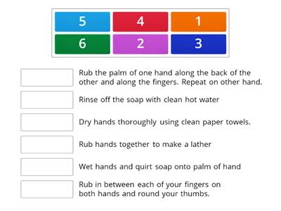 Hand washing order