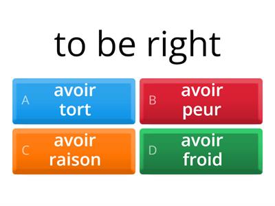 les expressions avec avoir