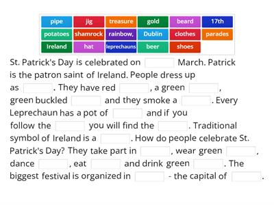 St. Patrick's Day - text