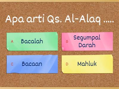 Soal Latihan PAI Kelas 3 - Qs. Al-Alaq, Sifat Wajib & Mustahil Allah SWT.