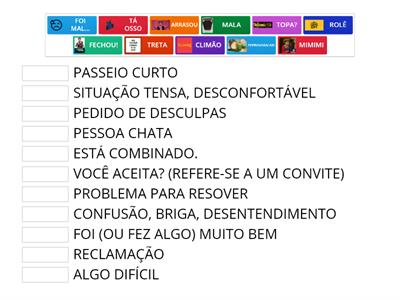 Gírias/expressões brasileiras - Português para estrangeiros