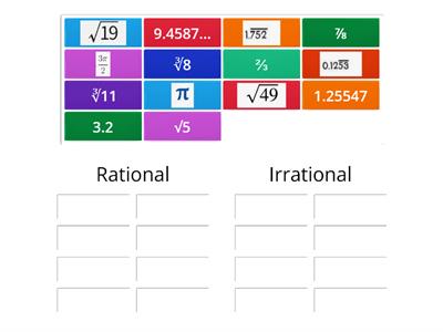 Rational VS Irrational Numbers