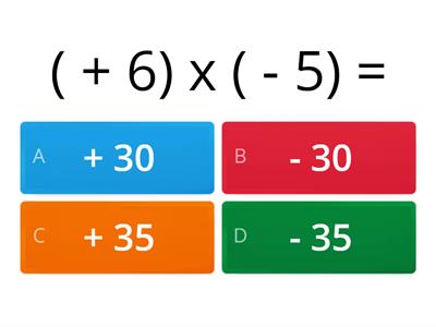Multiplicação e divisão de números inteiros 
