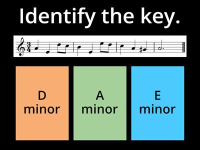 Key signatures 13:   D minor, A minor,  E minor