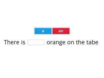 Vocabulary: a / an / numbers / preposition of place