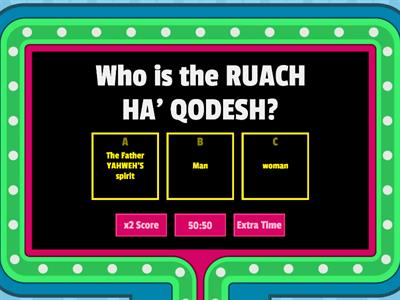 The RUACH HA' QODESH for Preschoolers 