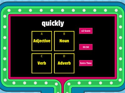 Word class sort game