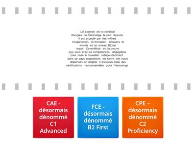 Les examens Cambridge