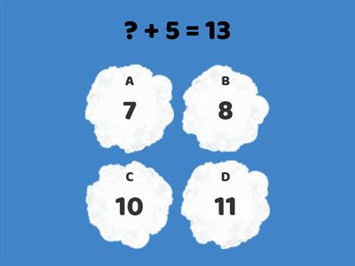 Cloud Math - Addition Missing Partners