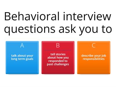 Answering interview questions