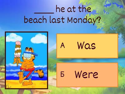 Past Simple "was? \were? " - Garfield