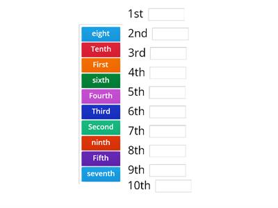 ORDINAL NUMBERS