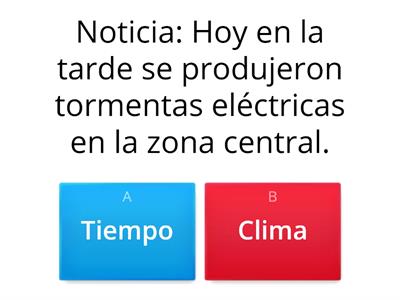 ¿Tiempo o Clima?