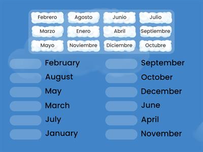 Months of the year memory game - Recursos didácticos