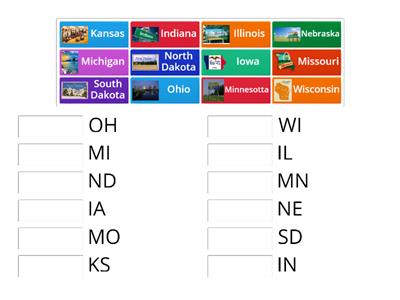 Midwest State Abbreviations