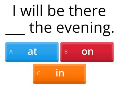 Prepositions - time