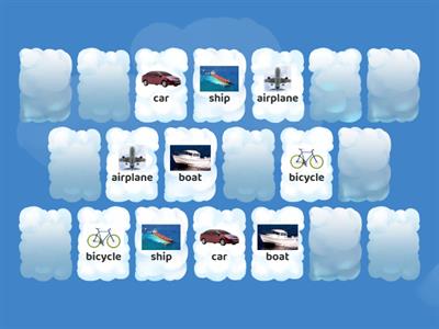 Travel and Transport Memory game