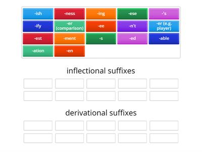 suffixes - group sort