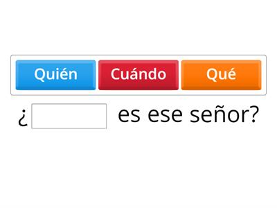 Pronombres interrogativos - Repaso