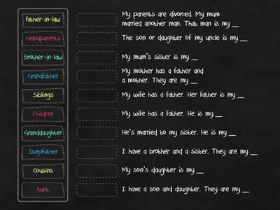 Family Vocabulary - Controlled Practice