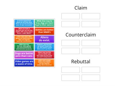 Claim, Counterclaim, & Rebuttal