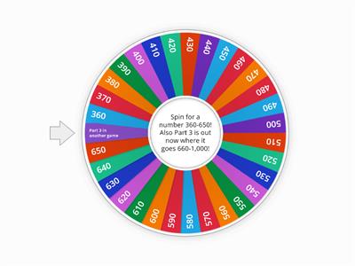 Number wheel by 10s to 1,000 (Part 2) 360-650!