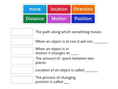 Motion , position and direction 